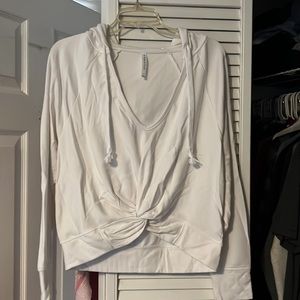 White Fabletics sweatshirt